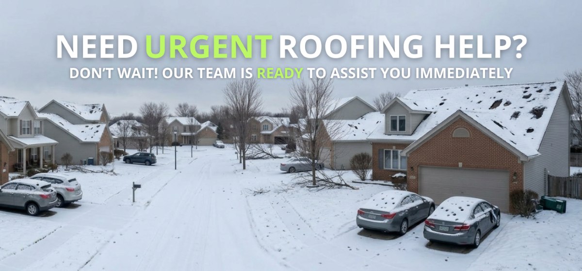 Hail damage on residential roof